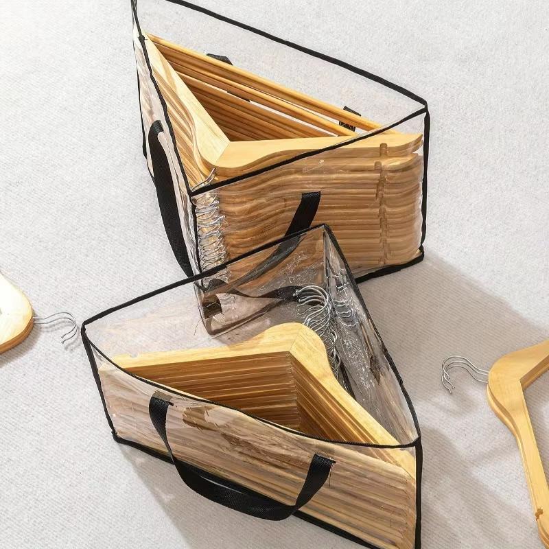 Hanger Storage Holder Large Capacity Triangle Organizer Bag with Handles for Household Closet Organization