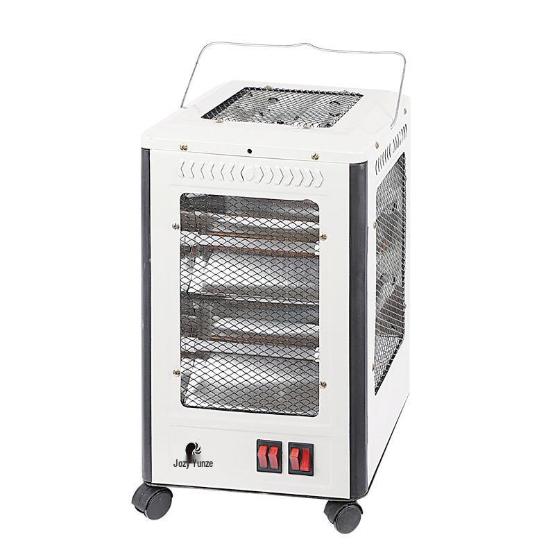Silent Movable Five-Sided Quartz Tube Electric Fireplace Heater