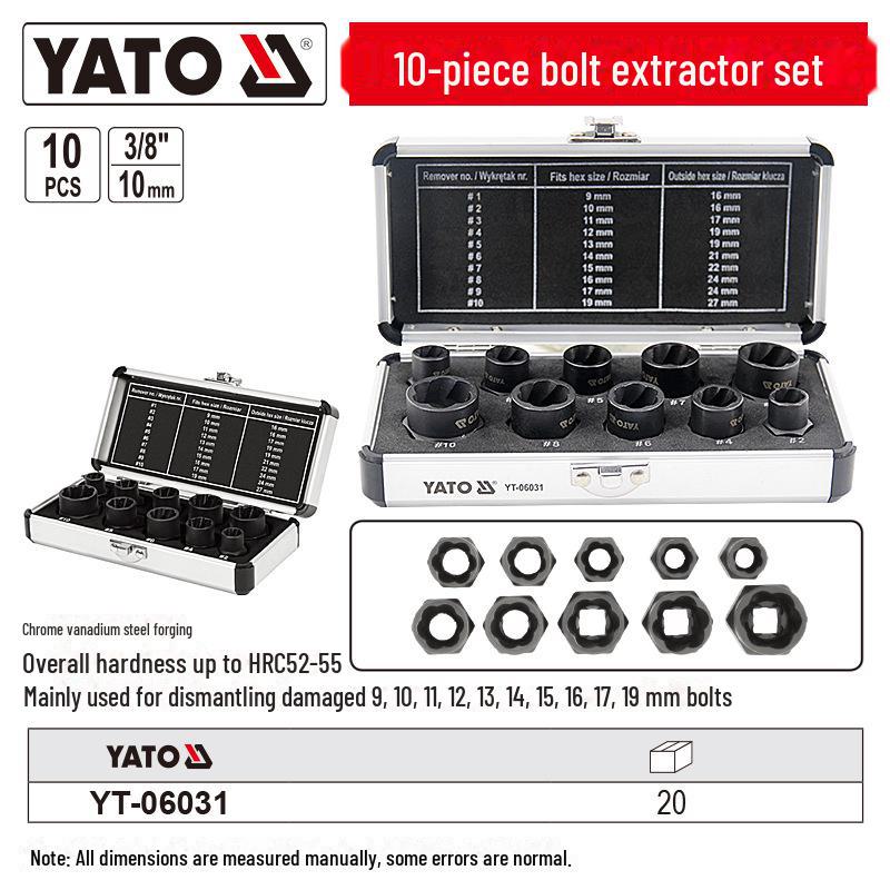 YATO Car Tire Nut Remover - Damaged or Slipping Nut Anti-Slip Tool