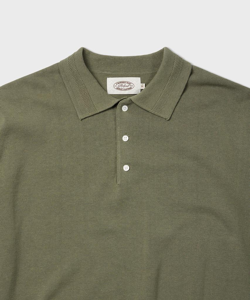 AMFEAST (100% Cotton) Essential Polo Half Knit Olive