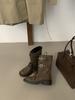 Maillard retro mellemlange vestlige cowboy støvler efterår og vinter ny bælte spænde tyk hæl snørebånd Martin støvler