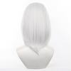 Eileen Cosplay Medium Silver Wig, Fluffy Hair, 40cm, Universal, Unisex, Heat-Resistant, Event Wig with Net