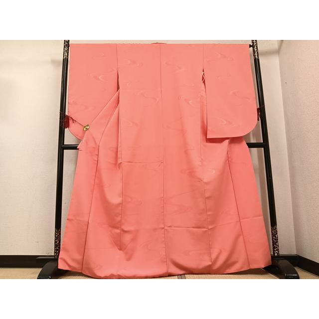 

Heiwaya Kimono Small long-sleeved kimono, two shaku sleeves, running water crest, Jinsanbeni color, washable kimono AABG2807ph
