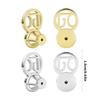 Set of 4 Secure Earring Backs Studs Oval Shape Locking Clutches Secure Locking Backing Earring Plugs for Delicate Ears