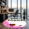 Mouk Printed Round Rug Carpet Chair Rug Area Rug Entryway Doormats,for Office Chair Living Room Bedroom Kitchen Room.