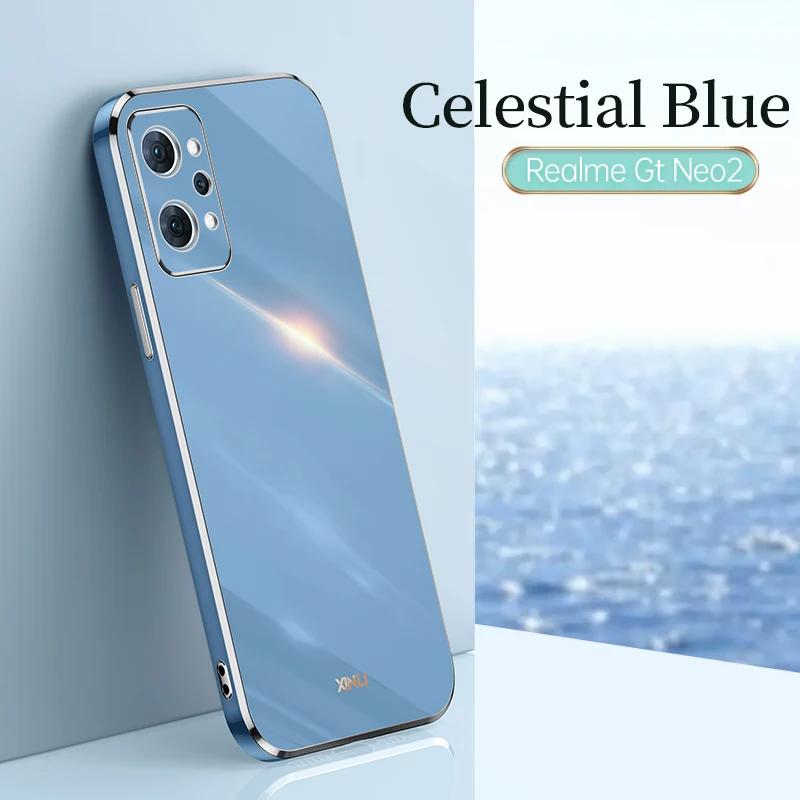Square Plating Phone Case On For Realme GT Neo 2 3 3T GT2 Pro Neo2 2T GT G ShockProof Soft TPU Back Cover Phone Cases