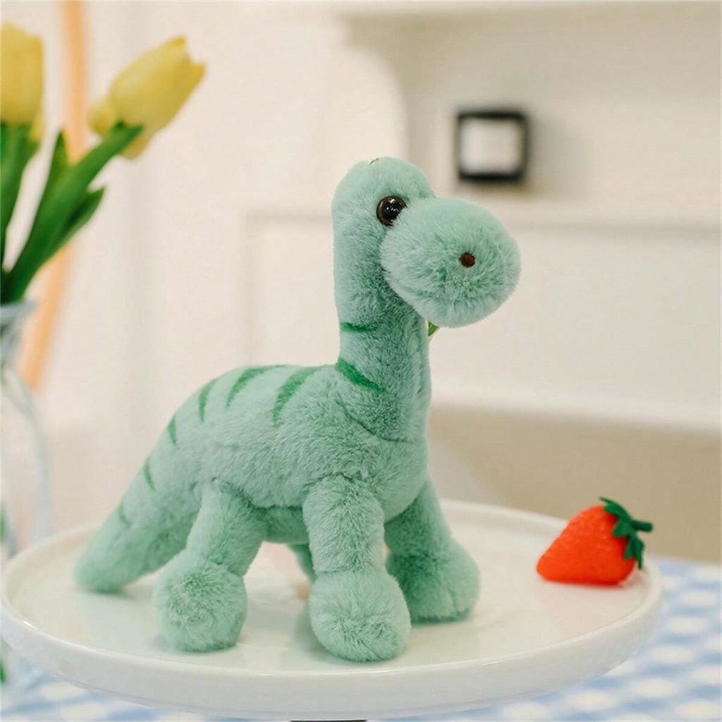 Non-Toxic Fluffy Dinosaur Keychain Long Plush Soft Key Ring For Backpacks Cute Bag Charm Accessory Stuffed Animal Plush Bag Pedant
