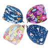 new Cotton Section for Man and woman Scrubs Caps Hospital Medical Hats Black Printing Elastic Tieback Design and Pet Medical Hat