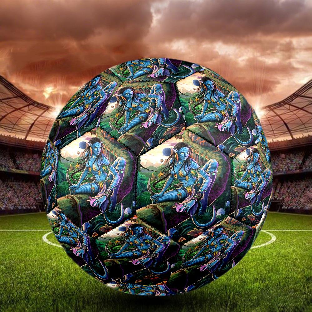 Avatar Print Size 5 Soccer Ball, Standard Match Football for Sports Game and Team Practice, Ideal Gift for Soccer Fans