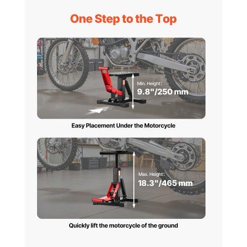 VEVOR Dirt Bike Lift Stand, Motorcycle Jack Lift Stand 1200lbs Capacity and Hydraulic Lift Operation