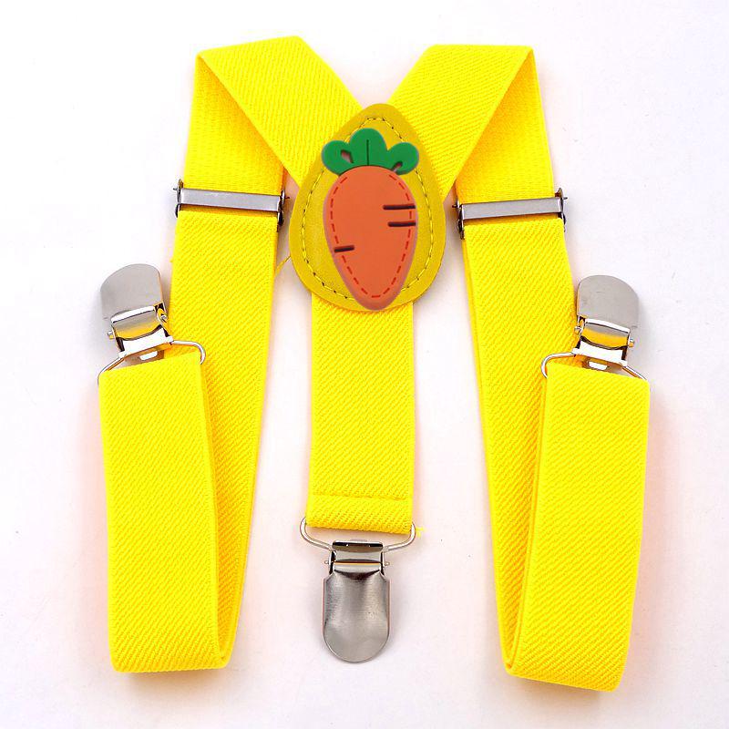 Beige Cartoon-Hosenträger in Y-Form mit 3 Clips für Jungen und Mädchen