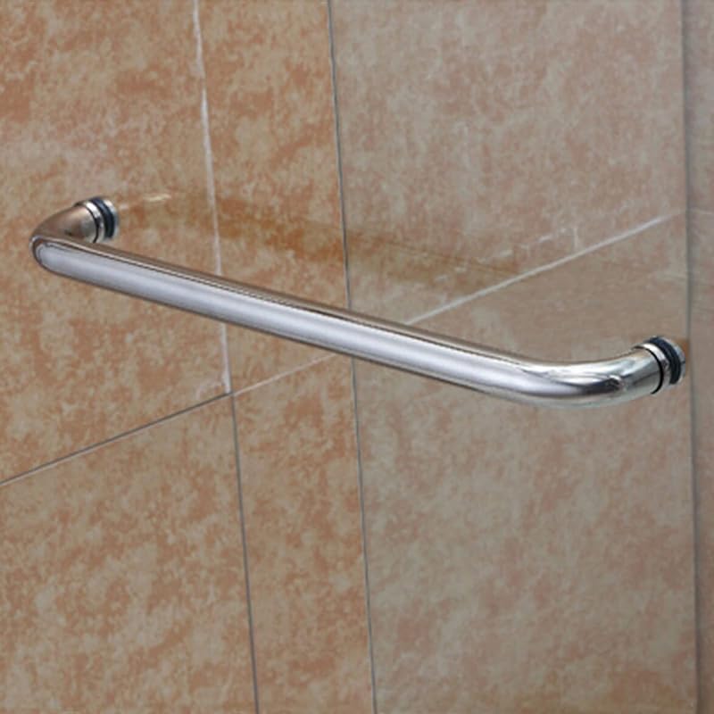 Push and Pull Stainless Steel Glass Shower Door Handle Bathroom Door Knobs Grab Bar Rail Replacement Parts Towel Bar Single Sided (Size : 450mm)