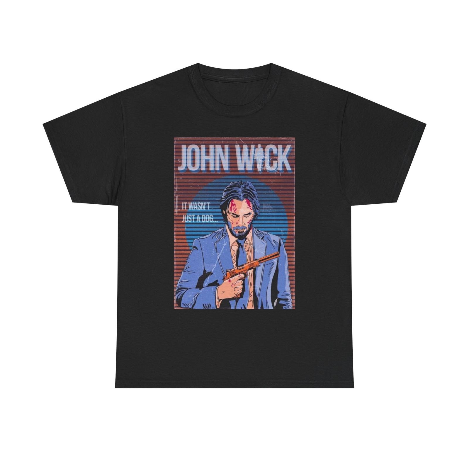John Wick Graphic T Shirt Retro Movie Poster Unisex Heavy Cotton Tee S