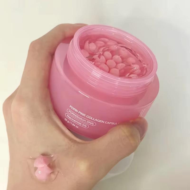 Crema Capsula Rosa al Collagene Infiltrata con Nicotinamide Un Prodotto Idratante per il Viso Viene Usata per Antirughe E Idratante