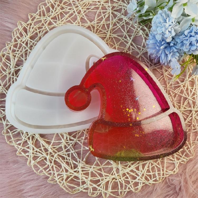 Creative Resin Art Moulds Silicone Craft Molds Christmas Hat Shape Jewelry Tray Molds Unique Plate Mold Silicone Texture
