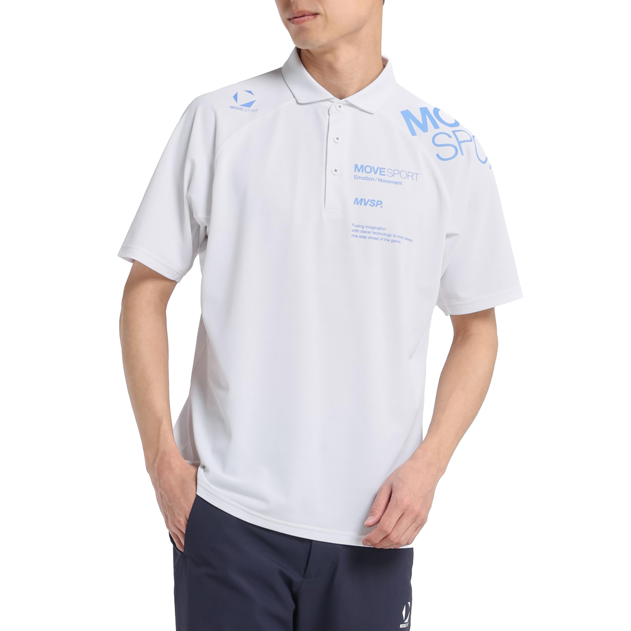 

Move Sports DESCENTE Гольф Футболка-поло с коротким рукавом EXcDRY Пике WH00 Рубашка высокой плотности, Дышащая, Мужская, (ST5SHSZ6MB)