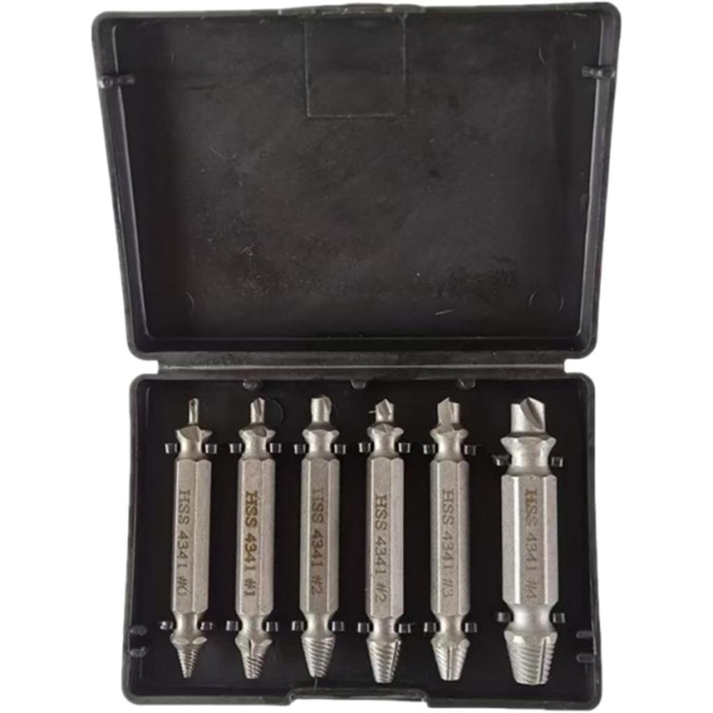 Broken Screw Extractor Set,with Storage Case 6 Piece Steel | Screw Extractor Kit | for Father Boyfriend Husband Grandpa Guy Teens Craft Enthusiasts
