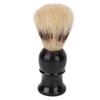 Shave Brush Men Small Portable Black Curved Handle Foaming Beard Cleaning Brush for Home Salon Travel