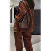 High texture soft cowhide bucket bag first layer vegetable tanned cowhide tote bag versatile commuter large capacity portable messenger bag