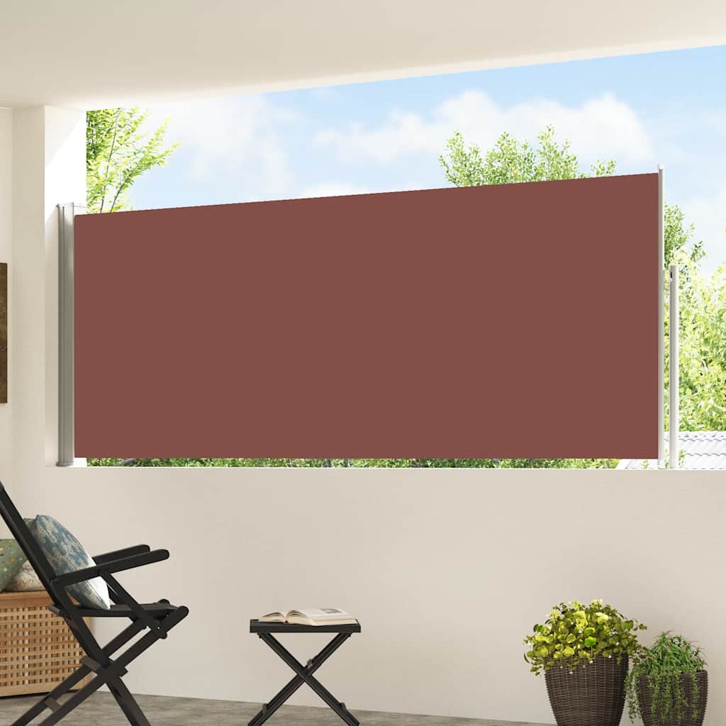 Retractable Side Awning 120*500 cm Brown