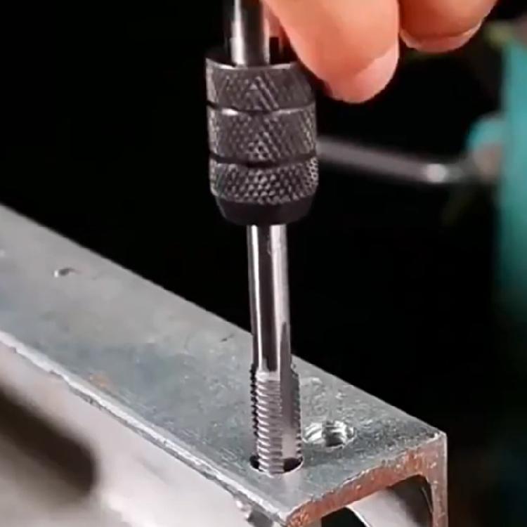 3-6mm T-förmiger Gewindebohrer-Satz mit 5 Handgewindebohrern für 3-8 Gewindeschneiden auf Metall und Holz