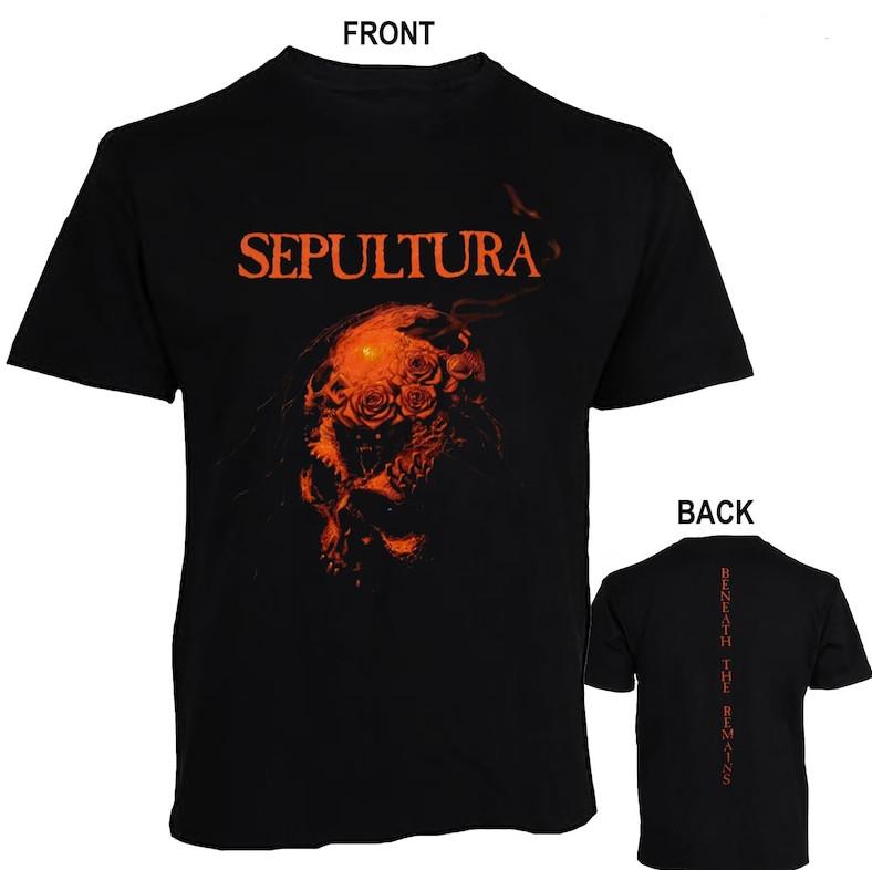 New Dtg/Dtf Printed T-shirt - SEPULTURA- Beneath The Remains