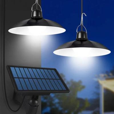 Lustre d'extérieur à télécommande, lampe solaire à LED sans batterie, lumière blanche/chaude
