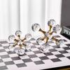 Modern Geometric Luxury Minimalist Molecular Glass Crystal Ball Ornaments Decor Home Room Table Decorative Crystal Figurines