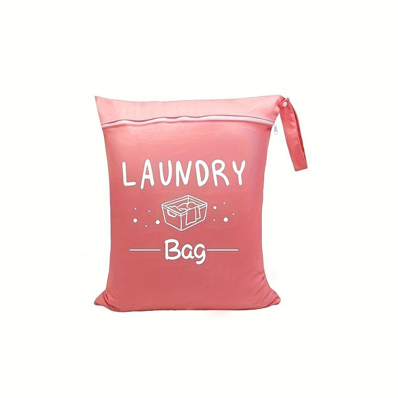 Waterproof Travel Clothing Storage Bag Large Capacity Portable Handheld Wash Bag Zipper Oxford Cloth Laundry Bag Exercise розовый 1160₽