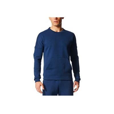 Serie Stile di Vita Sportivo Pullover Comodo Morbido Girocollo Manica Lunga Felpa Felpa Uomo Blu Navy CF2405