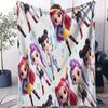 High Quality KPOP HUNTRX Devil Hunter  Small Cover Blanket Fade Resistant  For Bedroom Sofa Bed Office Nap Lunch Picnic Travel