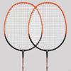 2x Badminton Rackets Lightweight Tennis Racquets for Lawn Gym Indoor Outdoor Orange