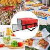 1PC Insulated Food Bag For Pizza Delivery Reliable And Easy To Open Black & Red