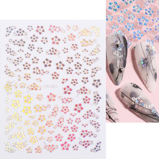 Nail Sticker Self Adhesive Removable Paper Three-dimensional Flower Nail Sticker DIY Nail Art Beauty Supplies