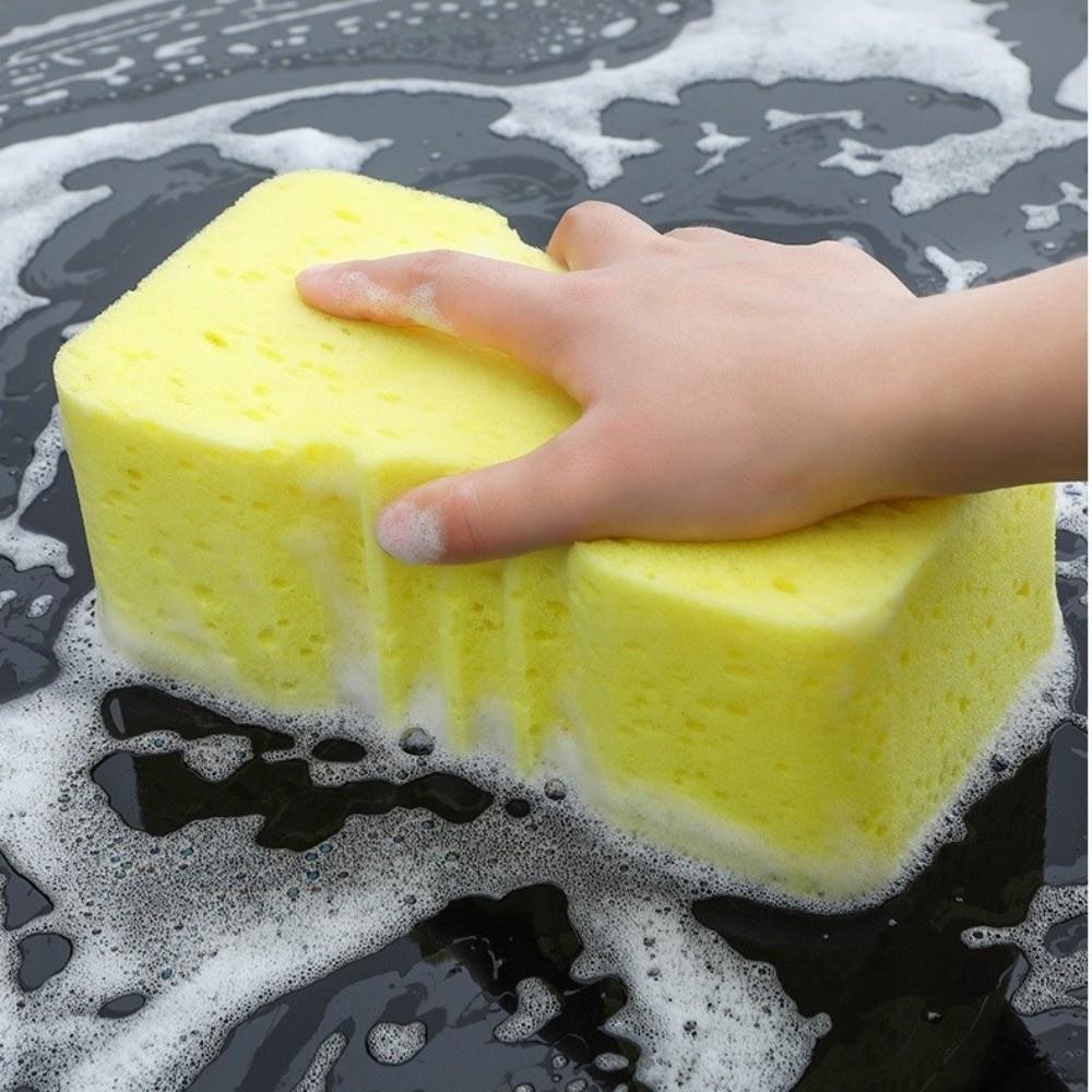 2pcs Scratch-Free Car Wash Sponge High Density Wax Polishing Sponge Cleaning Sponge Block Tyre