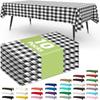 Thick Waterproof Disposable Plastic Tablecloth - Oil & Leak-Proof for Parties and Outdoor Dining