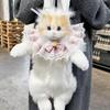 Cute Simulated Cat Designer Backpack Women Soft Plush Trendy Backpack Purse for Woman School Bag Gift for Girls