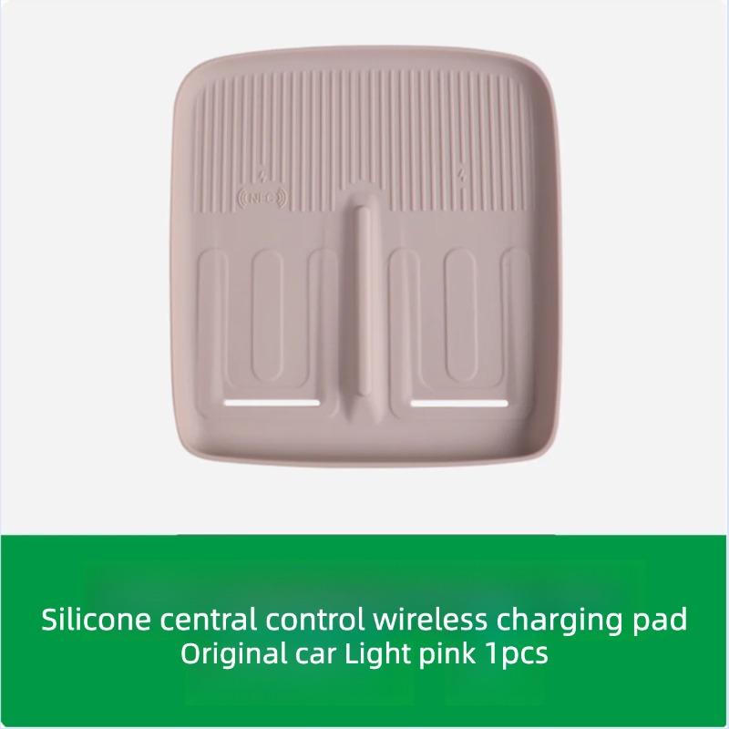 For XPENG G9 Center Console Wireless Charging & Cup Holder Silicone Pad, Non‑Slip Protective Mat Interior Tuning Accessories