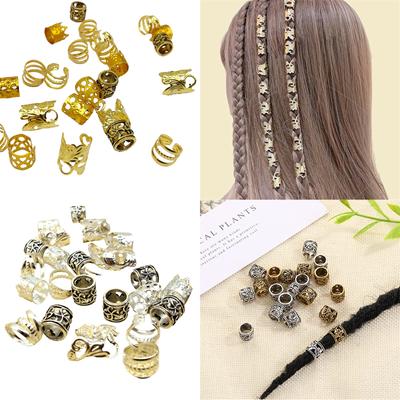 100 Pcs Dreadlock Bead Hair Beads Loose Coil Hair Jewelry For Braid Braid Clip Hair Rings Hair Clip Braid Rings