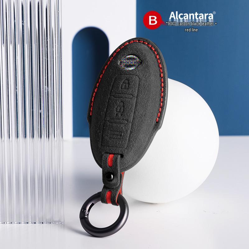 Nissan X-Trail, Kicks, Sylphy, Bluebird Alcantara Suede Key Case Cover