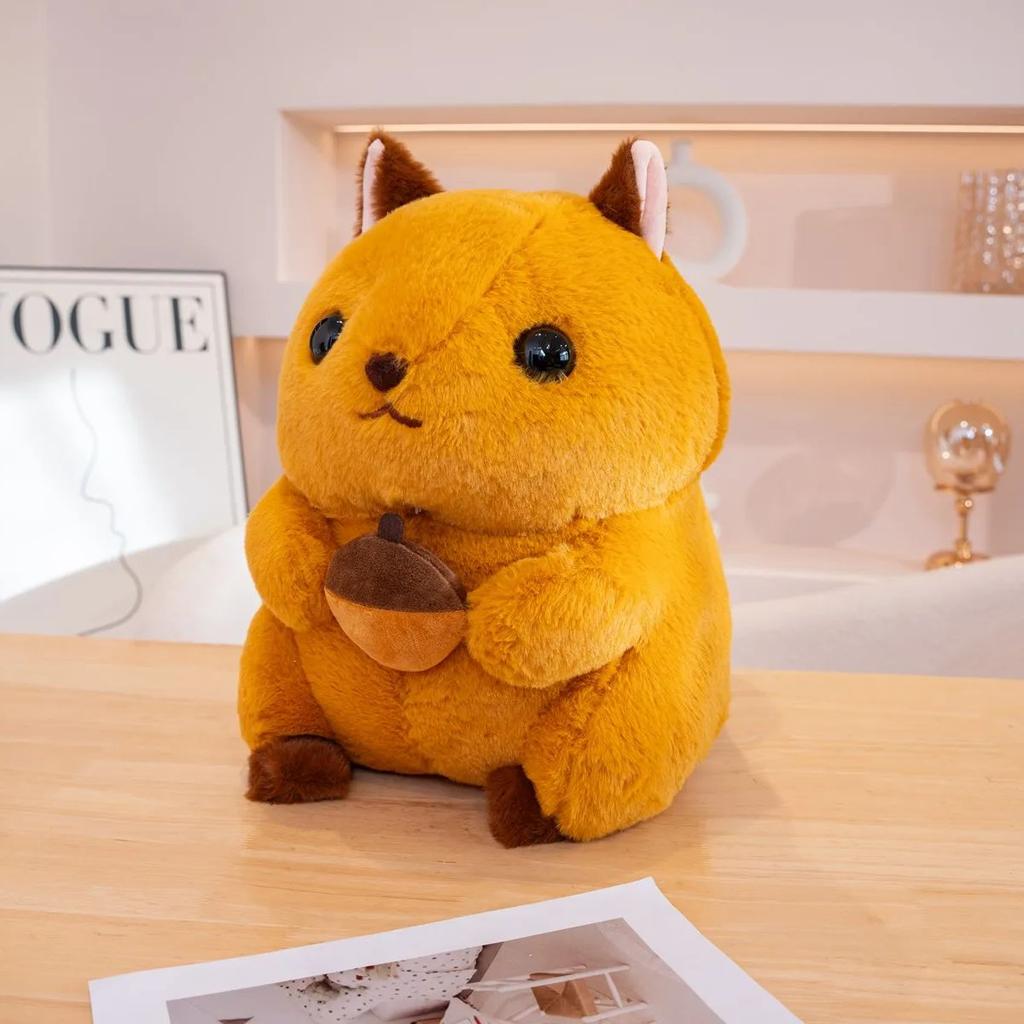 30CM Squirrel Nut Filled Plush Animal Toy Cute Squirrel Soothing Doll Children's Holiday Gift Squirrel Pillow