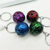 Fashion Bowling Ball Pendant Keychain Bag Car Hanging Ornament Key Ring Holder