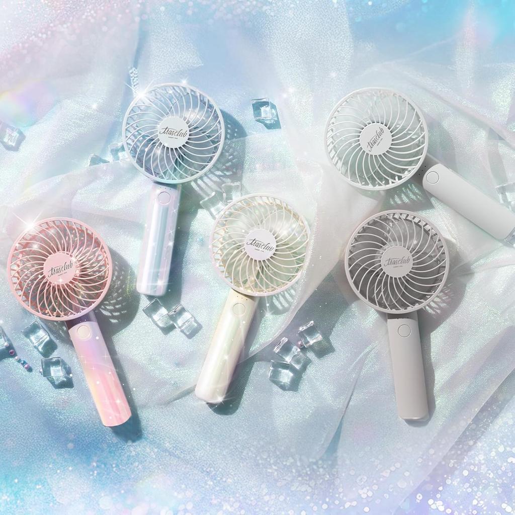 Handheld Airflow Rechargeable USB Wide Range of Portable Fan [2025 High-Volume Japanese-Made Fan] 3-Level Adjustment, Battery, Charging, Type-C