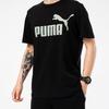 Puma Logo Print Crew Neck Short Sleeve T-Shirt Unisex Tops Black 847182-01