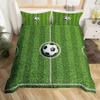 American Football Duvet Cover Set Full Size Sports Games Bedding Set Soccer Field Comforter Cover for Boys Teens Quilt Covers