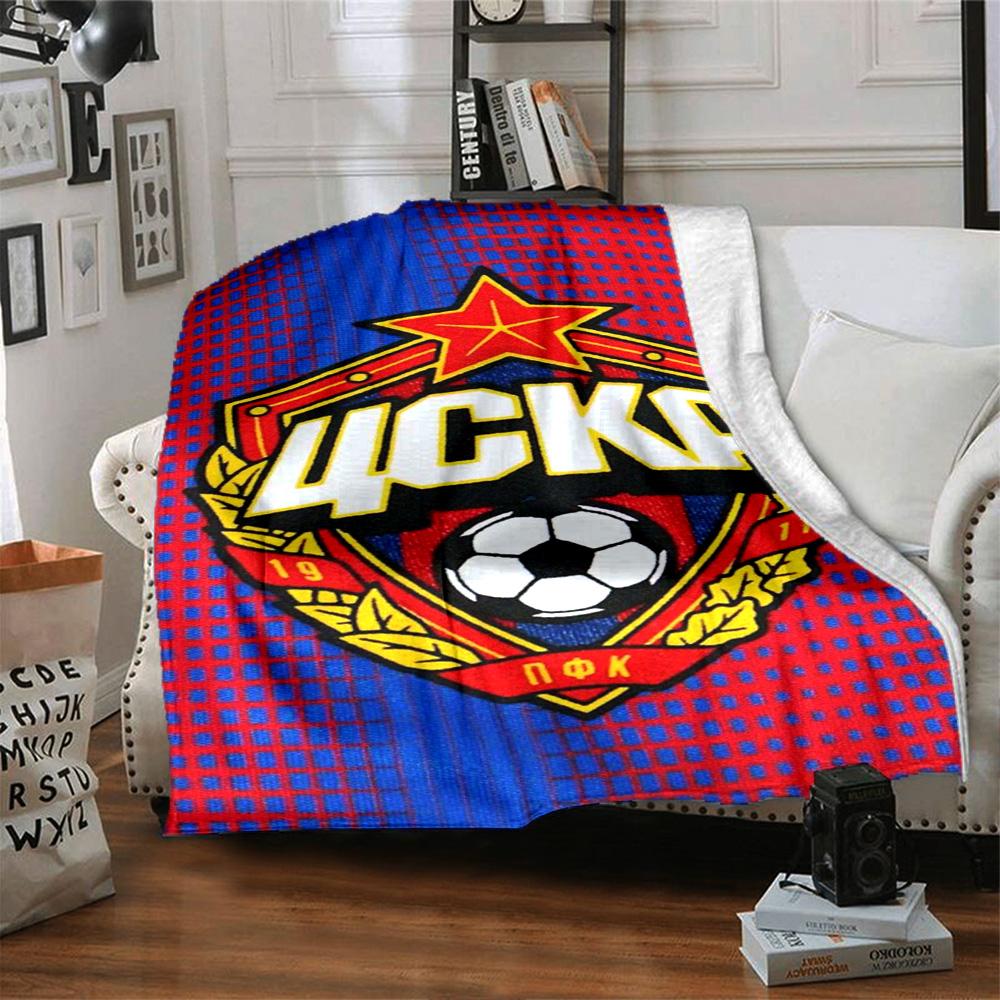 CSKA Moscow Print Flannel Blanket High Quality Warm Comfortable Cover for All Seasons Perfect for Gifts Home Decor