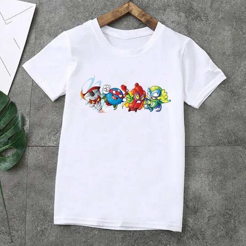 Summer Fashion Unisex T-shirt Cute Los Super Zings Series 4 Cartoon Kids T-Shirts Short Sleeve Print Boys Girls Tops