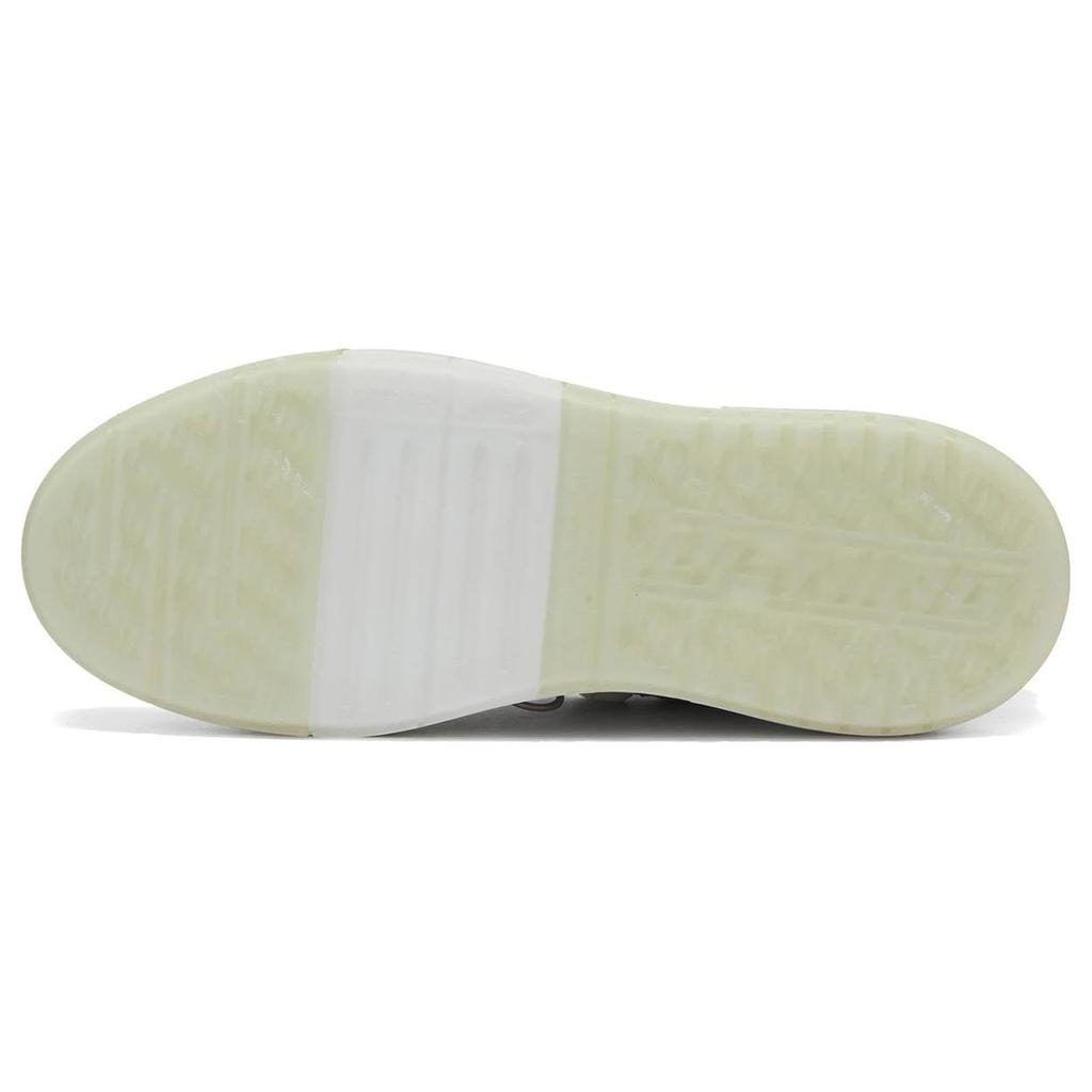 Li Ning We I Swag Bequeme Weiche Elastische Rutschfeste Low-Top Kürbisverschluss Low-Top Brot Skateschuhe Damen Sneaker Mikro-Kristall-Grau AECT054-4