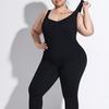 Plus size Gym Jumpsuit Dámský fitness oblek Sportovní kombinéza pro ženu Tepláková souprava Oblečení na jógu Elastická Velká velikost Cvičební sportovní oblečení