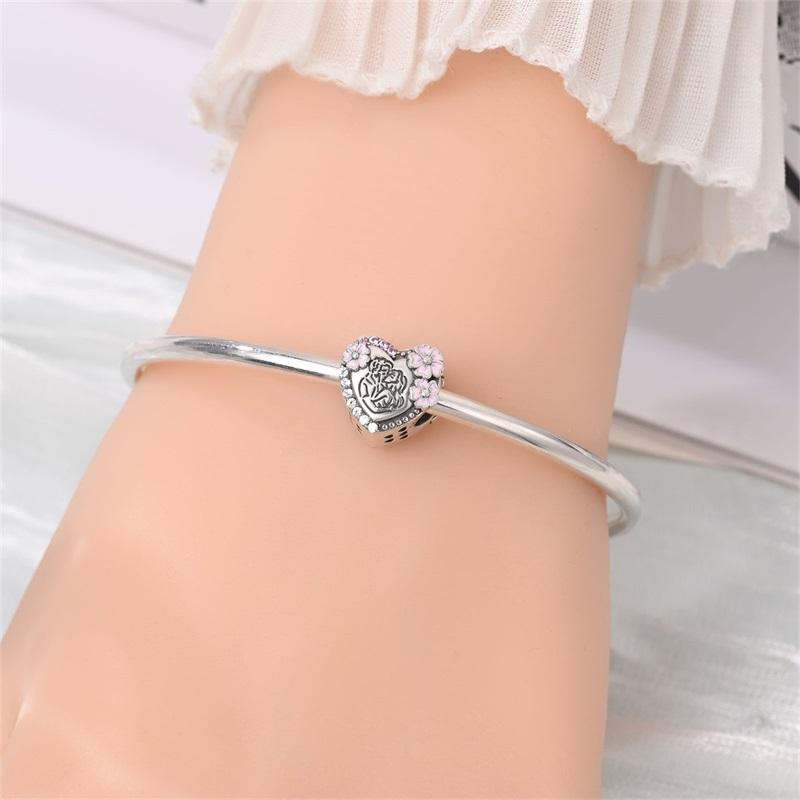 Original Copper Charms Beads Perfect Lover Heart Pendant Fit Diy Bracelet Romantic Wedding Engagement Jewelry Gifts